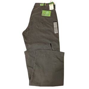 Haggar Renew Chino Straight Fit Pants 40W X 32L Dark Gray Cotton Blend NWT